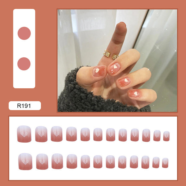 12 Sizes-24 Pcs Press On Nails R161