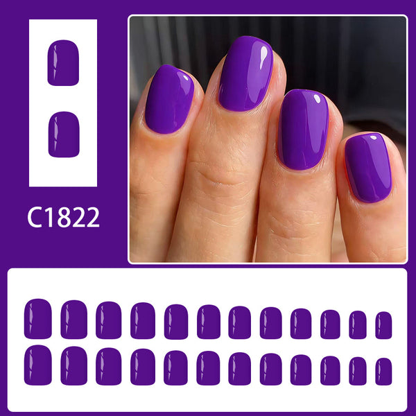 12 Sizes-24 Pcs Press On Nails C1822
