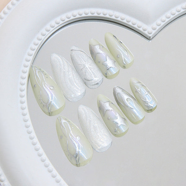 12 Sizes-24 PcsPress On Nails W2057