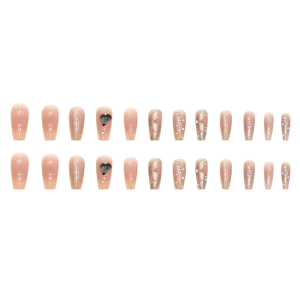 12 Sizes-24 Pcs Press On Nails Z539