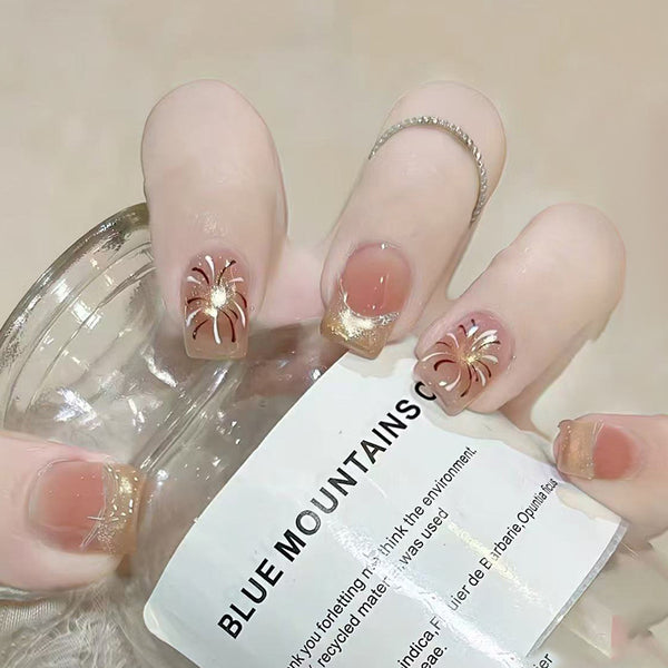 12 Sizes-24 Pcs Press On Nails MY120