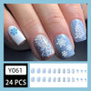 12 Sizes-24 Pcs Press On Nails Y063