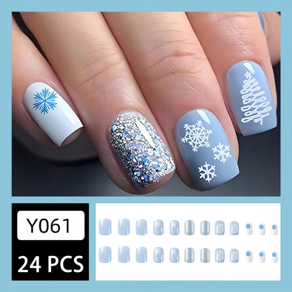 12 Sizes-24 Pcs Press On Nails Y063