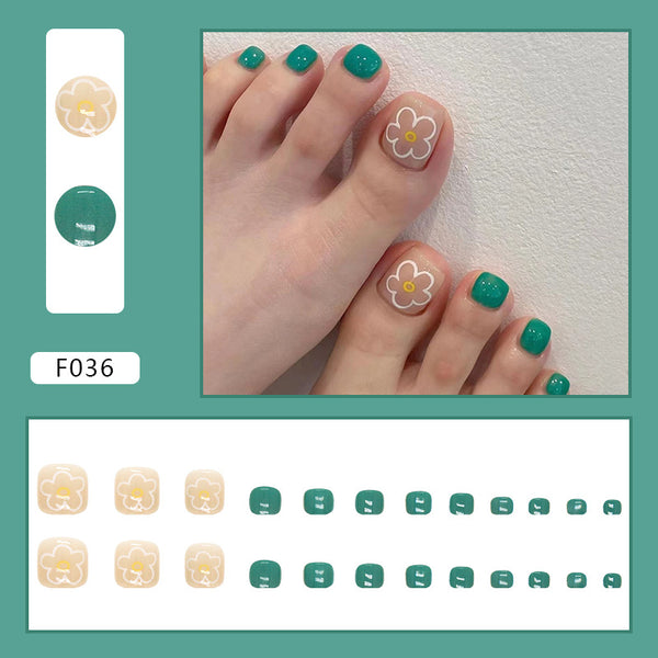 12 Sizes-24 Pcs Press On Nails F036