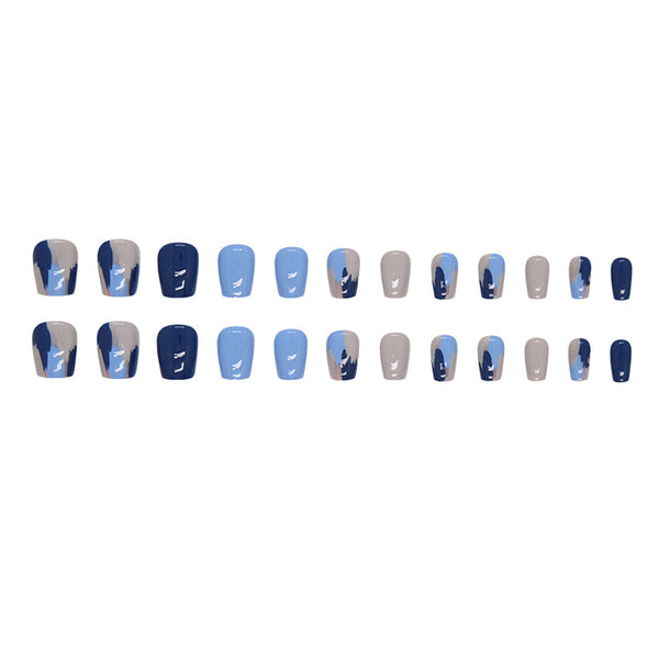 12 Sizes-24 Pcs Press On Nails W1357