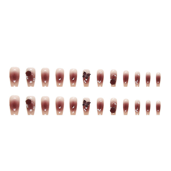 12 Sizes-24 Pcs Press On Nails Z605