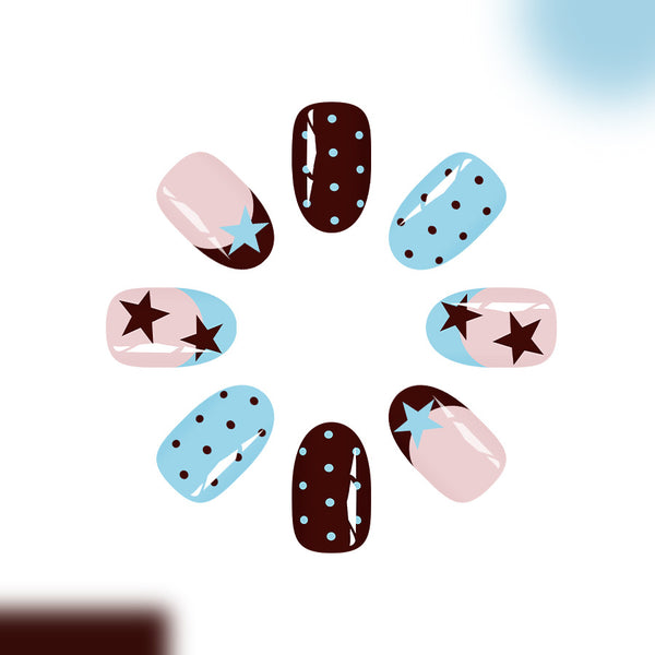 12 Sizes-24 Pcs Press On Nails C1345