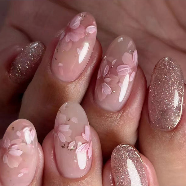 12 Sizes-24 Pcs Press On Nails W1739