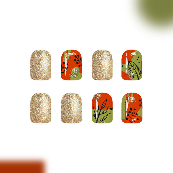 12 Sizes-24 Pcs Press On Nails C1148