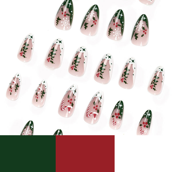 12 Sizes-24 Pcs Press On Nails JP1893