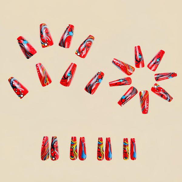 12 Sizes-24 Pcs Press On Nails Y622