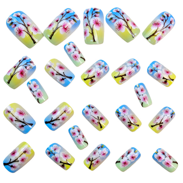 12 Sizes-24 Pcs Press On Nails Y1772