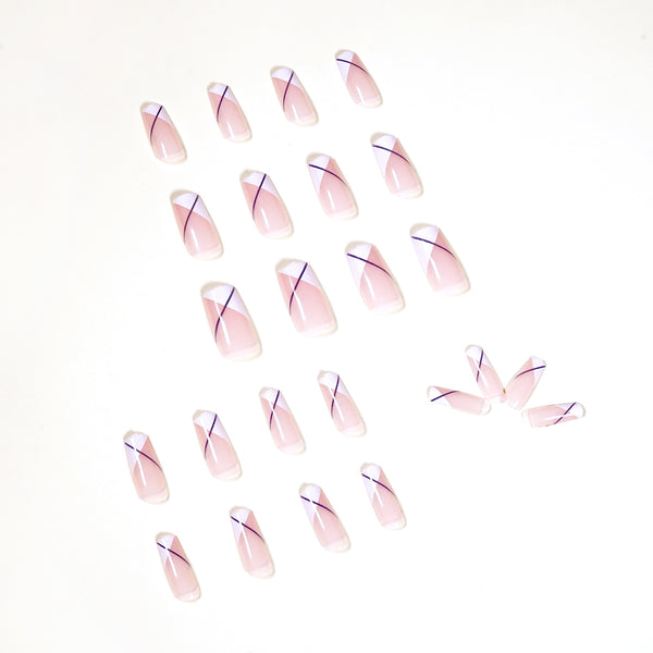 12 Sizes-24 Pcs Press On Nails JP1130