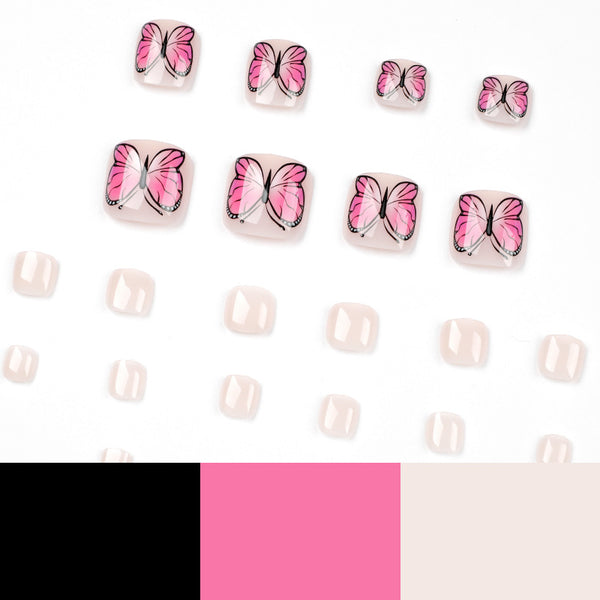 12 Sizes-24 Pcs Press On Nails JP1665