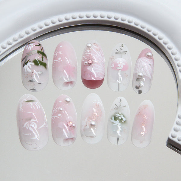 12 Sizes-24 Pcs Press On Nails Z1009