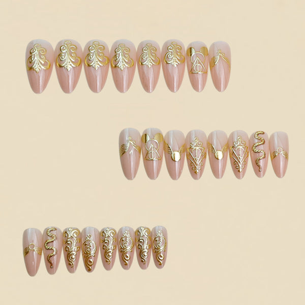 12 Sizes-24 Pcs Press On Nails y2038-24