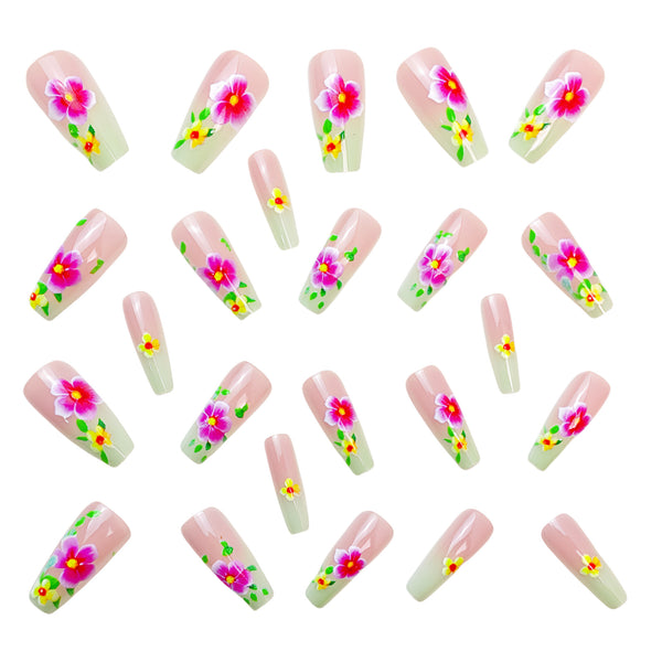 12 Sizes-24 Pcs Press On Nails Y702
