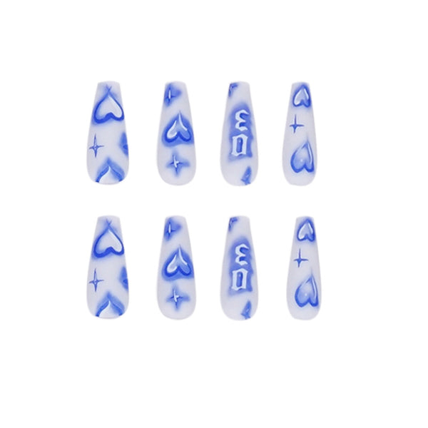 12 Sizes-24 Pcs Press On Nails JP1145