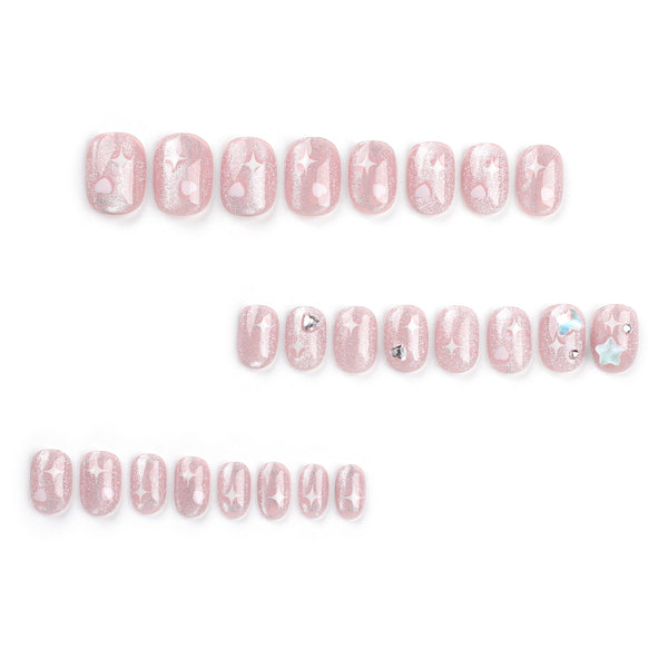 12 Sizes-24 Pcs Press On Nails JP3098