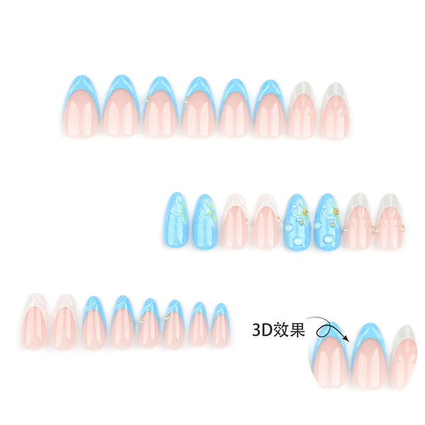 12 Sizes-24 Pcs Press On Nails JP3440