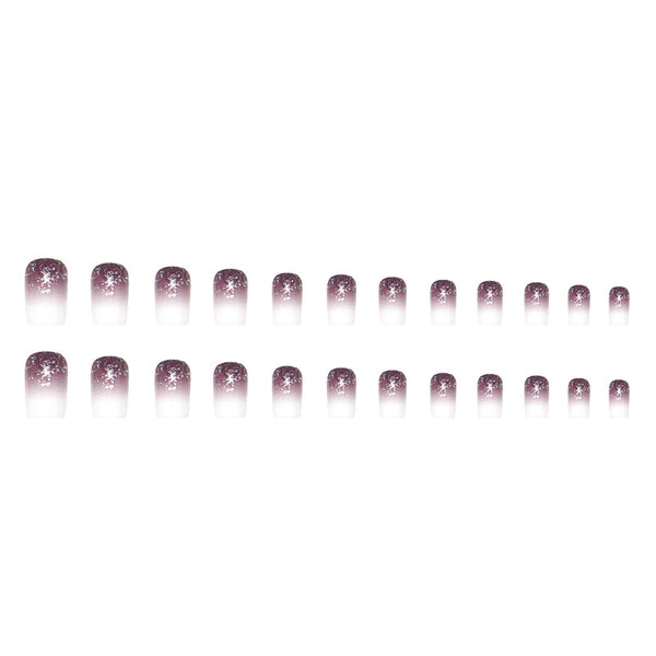 12 Sizes-24 Pcs Press On Nails W380