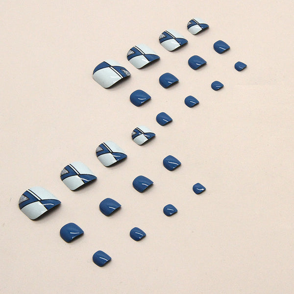 12 Sizes-24 Pcs Press On Nails F057