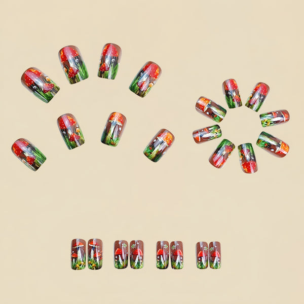 12 Sizes-24 Pcs Press On Nails Y836