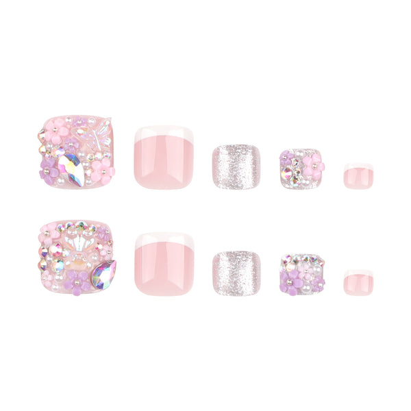 12 Sizes-24 Pcs Press On Nails JP3343
