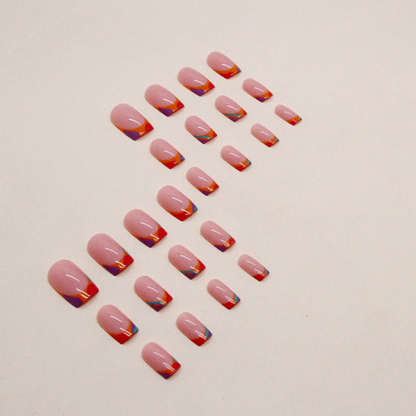 12 Sizes-24 Pcs Press On Nails W1155