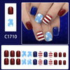 12 Sizes-24 Pcs Press On Nails C1710