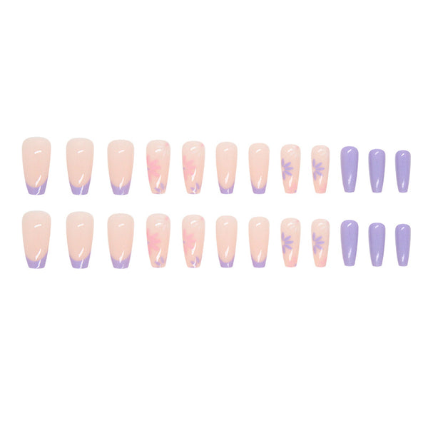 12 Sizes-24 Pcs Press On Nails W1045