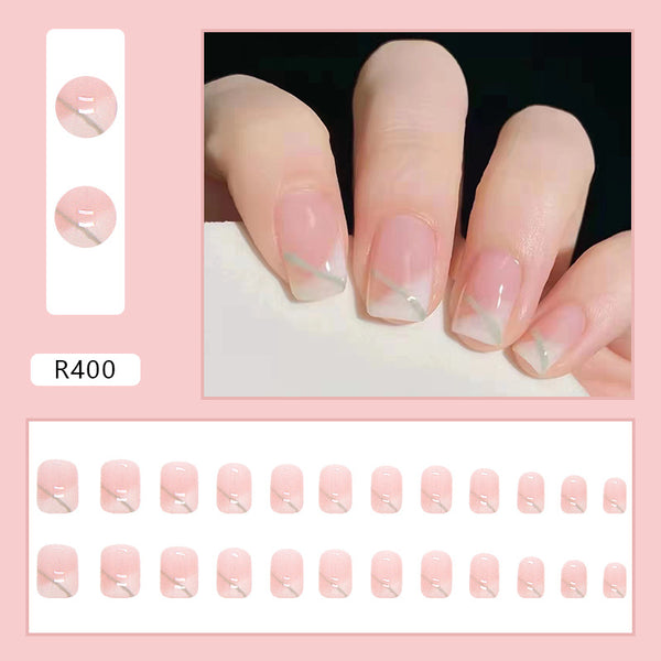 12 Sizes-24 Pcs Press On Nails R400