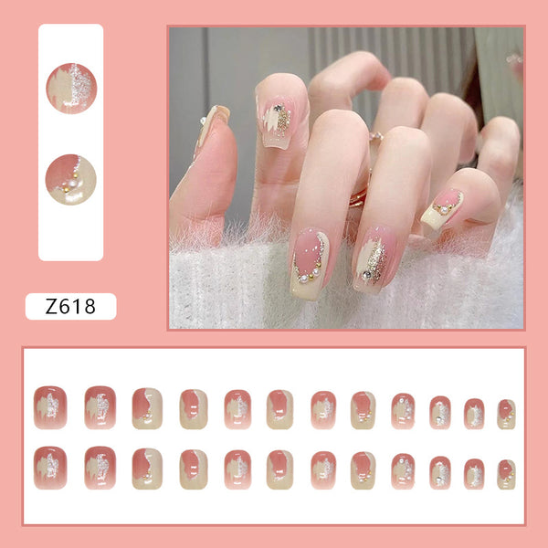 12 Sizes-24 Pcs Press On Nails Z602