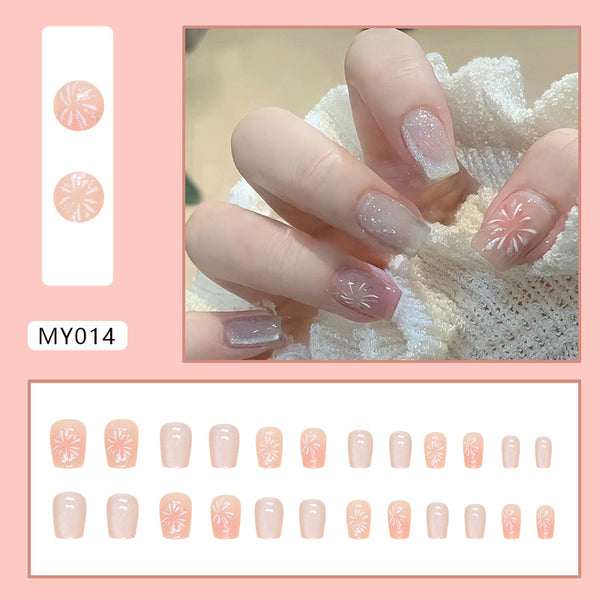 12 Sizes-24 Pcs Press On Nails MY014