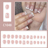 12 Sizes-24 Pcs Press On Nails C1048