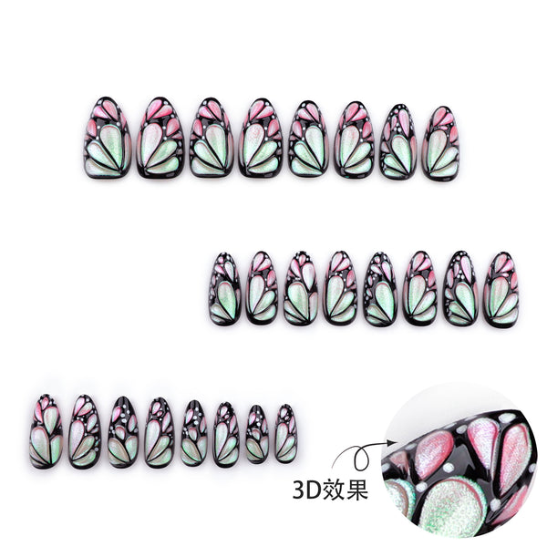 12 Sizes-24 Pcs Press On Nails JP3506