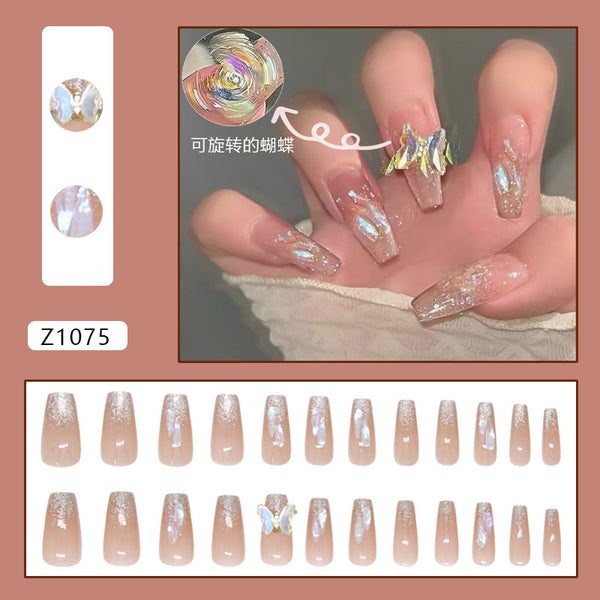 12 Sizes-24 Pcs Press On Nails Z1075