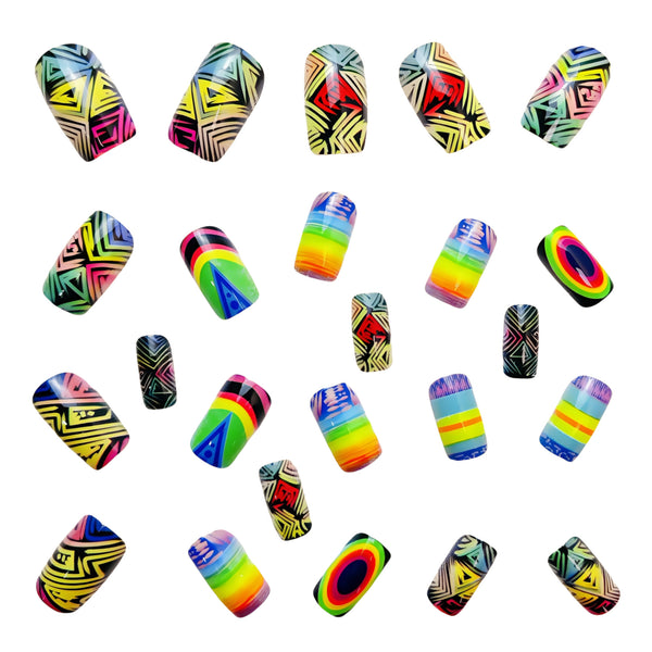 12 Sizes-24 Pcs Press On Nails Y577