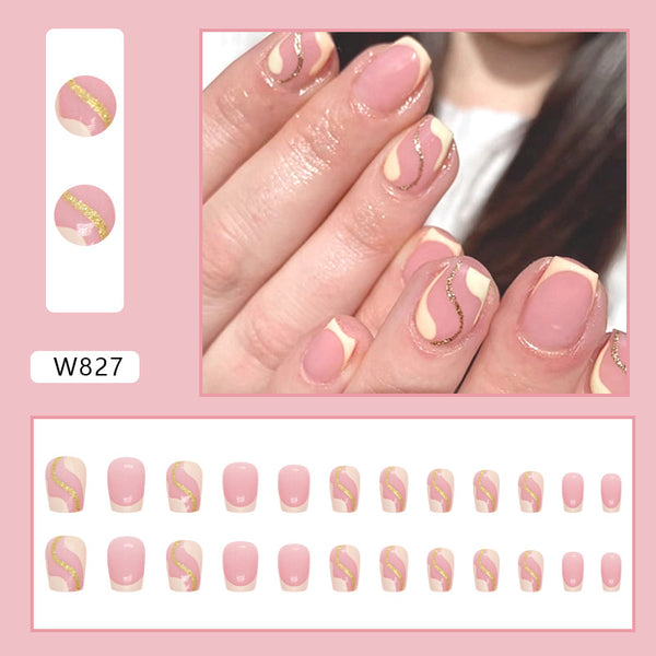 12 Sizes-24 Pcs Press On Nails W827