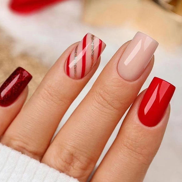12 Sizes-24 Pcs Press On Nails W761