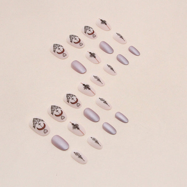 12 Sizes-24 Pcs Press On Nails W970