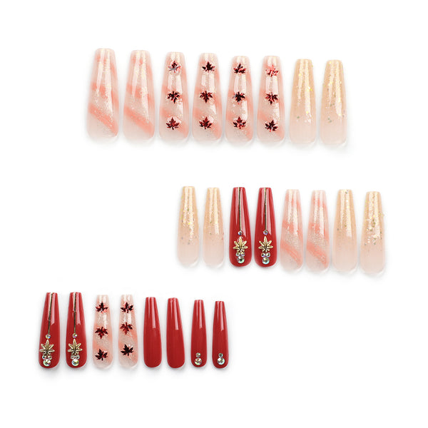 12 Sizes-24 Pcs Press On Nails JP2845