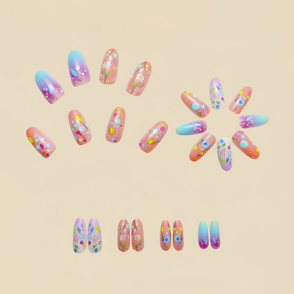 12 Sizes-24 Pcs Press On Nails Y565-1