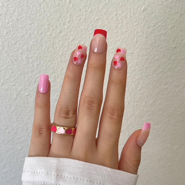 12 Sizes-24 Pcs Press On Nails JP1876