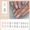 12 Sizes-24 Pcs Press On Nails C1169