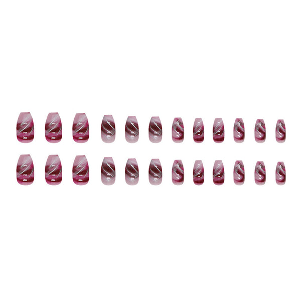 12 Sizes-24 Pcs Press On Nails W1252