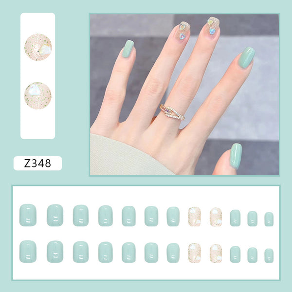 12 Sizes-24 Pcs Press On Nails Z348