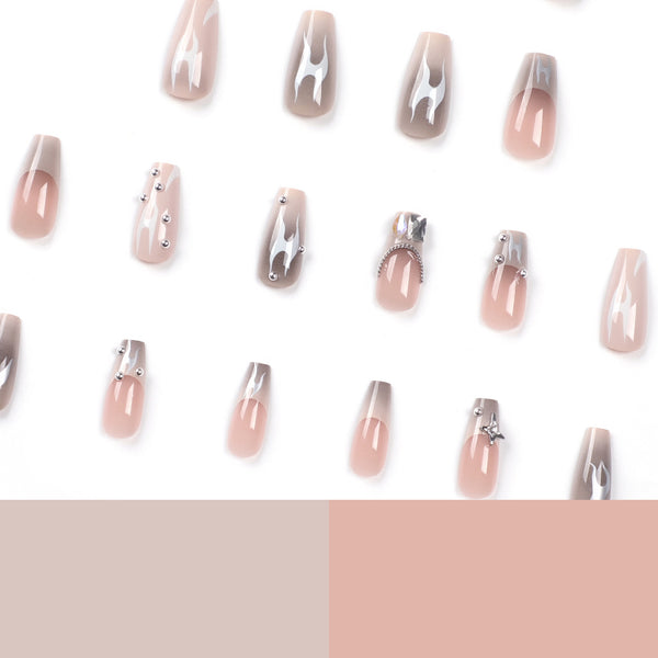 12 Sizes-24 Pcs Press On Nails JP2676