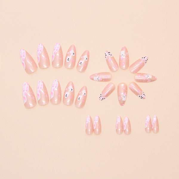 12 Sizes-24 Pcs Press On Nails W1770