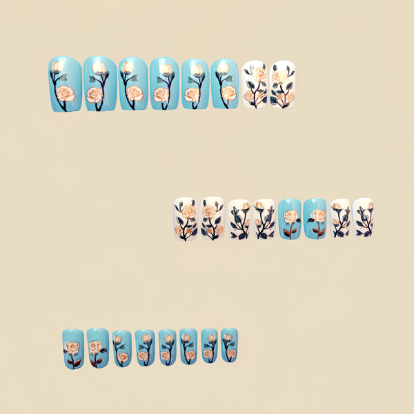 12 Sizes-24 Pcs Press On Nails Y545